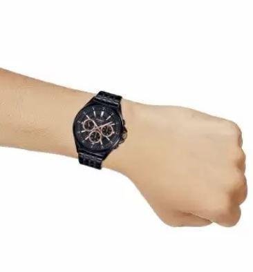 ENTICER MEN MTP-E303B-1A2VDF - A1564 : Black Multi-Dial - Men's Watch - Image 5